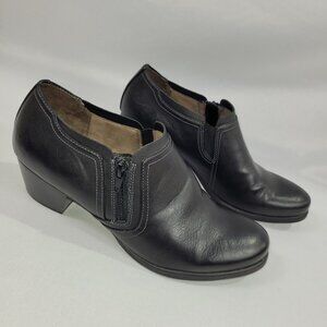 Natural Soul Short Zip-Up Boots Heel Black Women's Size 10M Medium Width